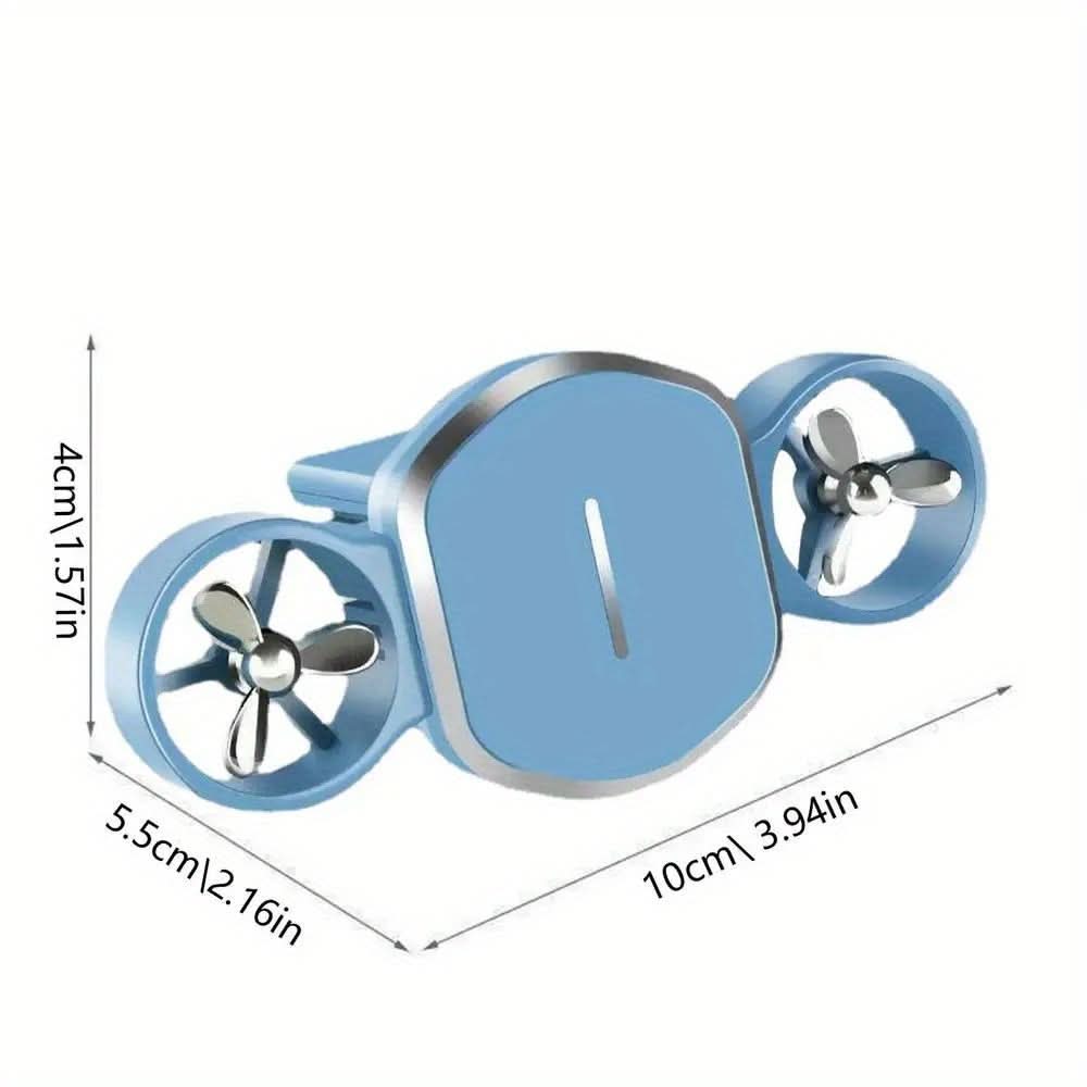 Mini Magnetic Car Phone Holder with Double-Turbo Air Vent & Heat Dissipation
