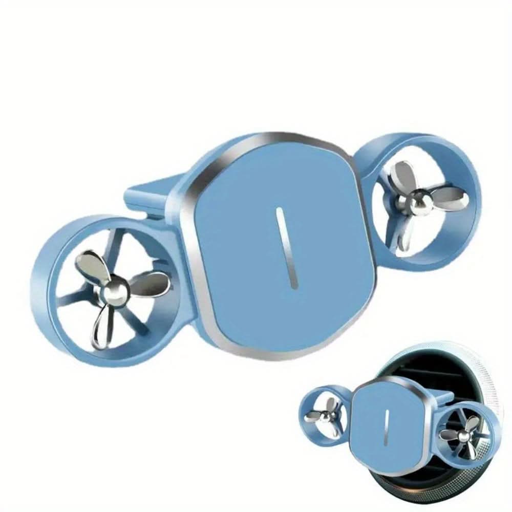 Mini Magnetic Car Phone Holder with Double-Turbo Air Vent & Heat Dissipation