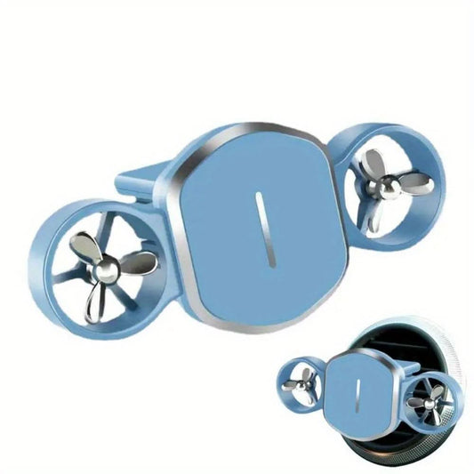 Mini Magnetic Car Phone Holder with Double-Turbo Air Vent & Heat Dissipation