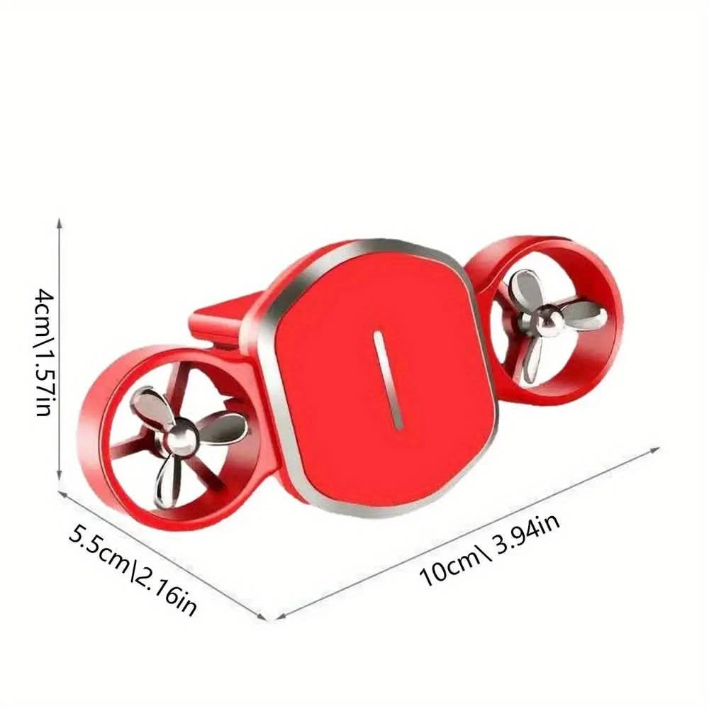 Mini Magnetic Car Phone Holder with Double-Turbo Air Vent & Heat Dissipation