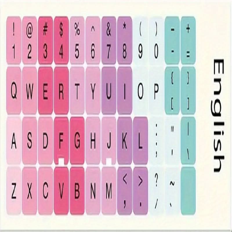 Vibrant Macaron Keyboard Stickers – Universal Letter Decals