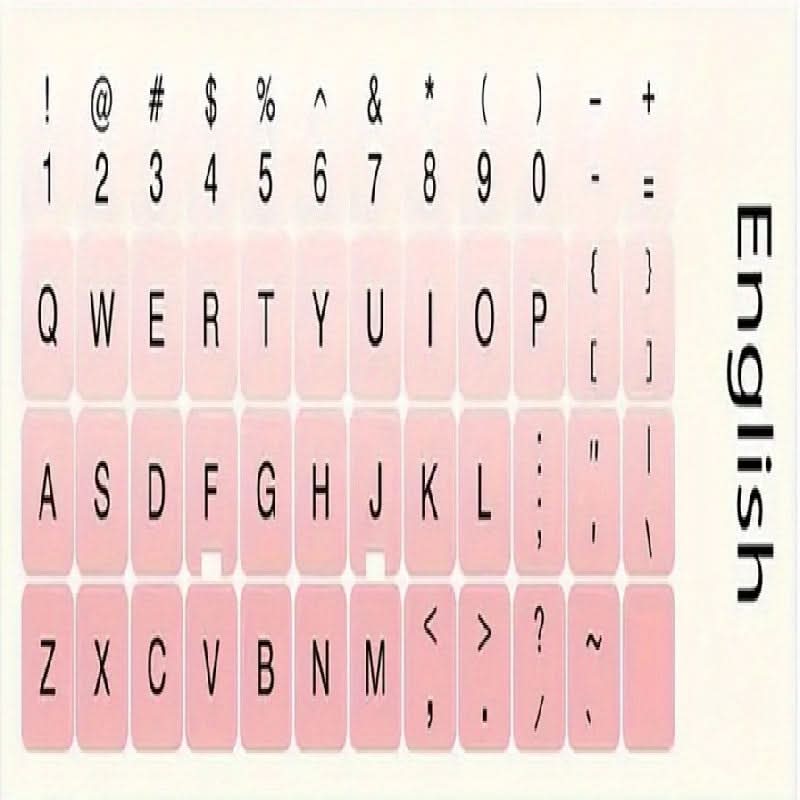 Vibrant Macaron Keyboard Stickers – Universal Letter Decals