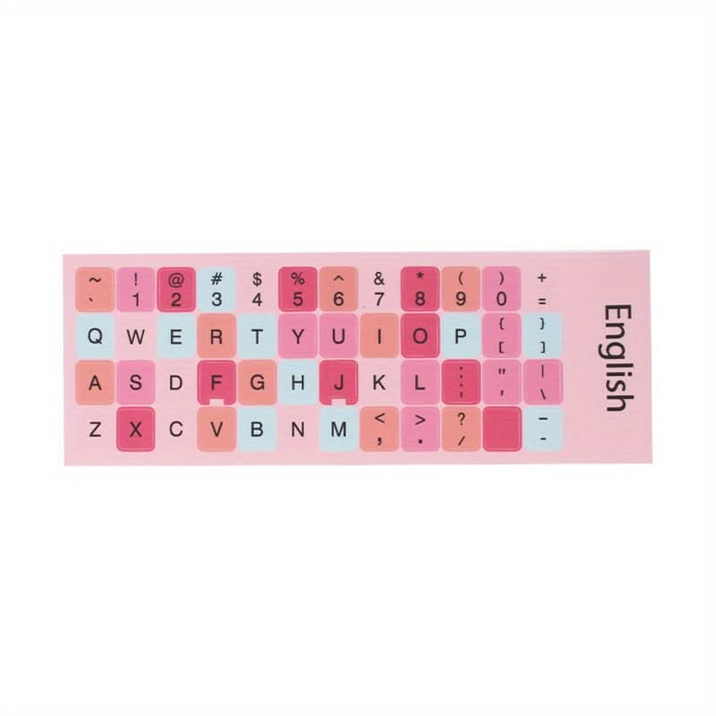 Vibrant Macaron Keyboard Stickers – Universal Letter Decals