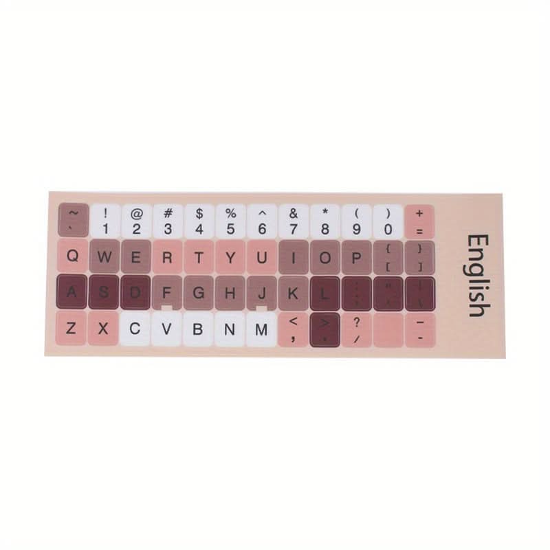 Vibrant Macaron Keyboard Stickers – Universal Letter Decals