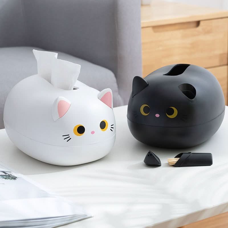 Cute Cartoon Kitty Tissue Box Holder