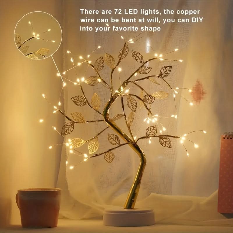 Tabletop Bonsai Tree Branch Light - 72 LED Wire String Lights