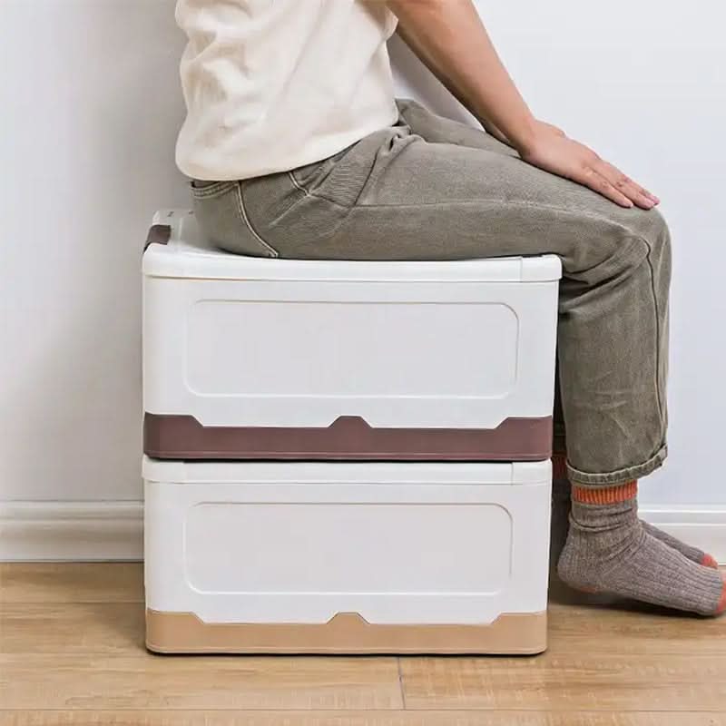 Portable Foldable Plastic Storage Box with Handle