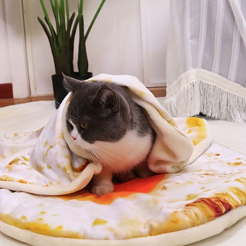 Whisker Wonderland Pizza Cat Bed & Mat
