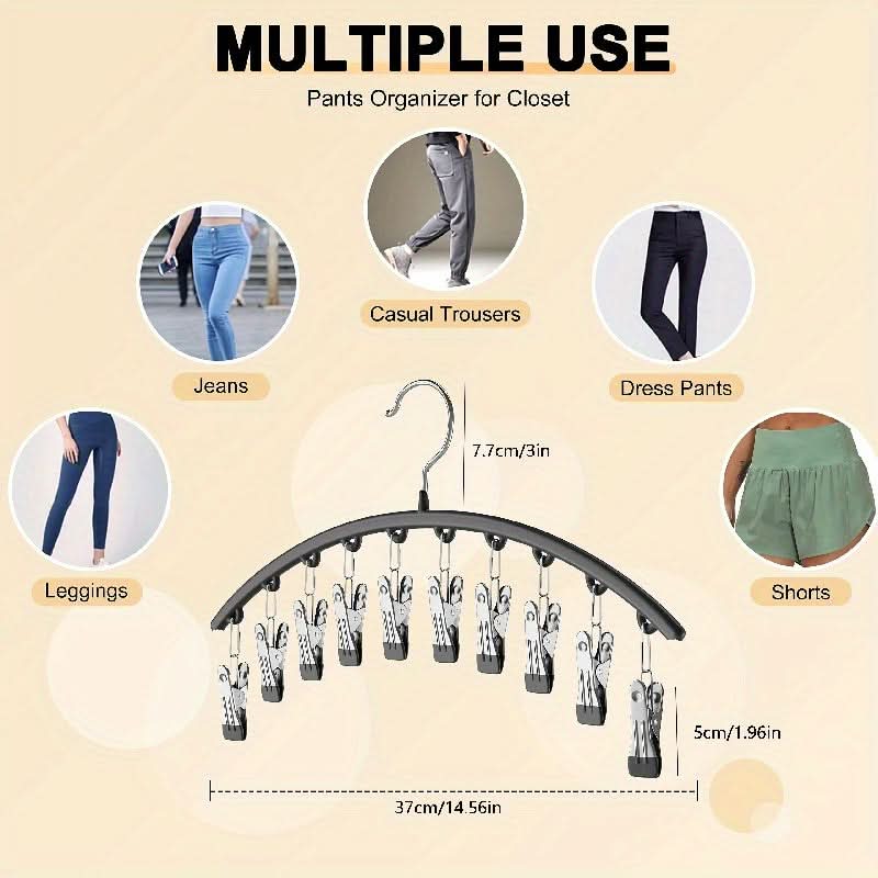 Space-Saving Curved Hanger for Yoga Pants & Leggings – Closet Organizer