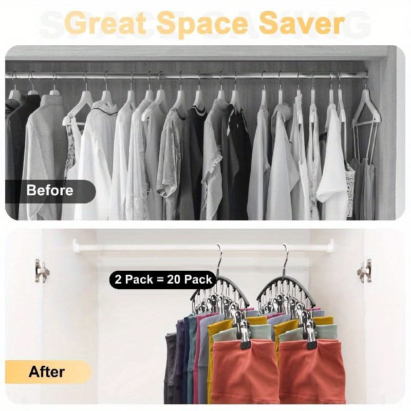 Space-Saving Curved Hanger for Yoga Pants & Leggings – Closet Organizer