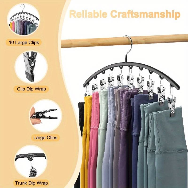 Space-Saving Curved Hanger for Yoga Pants & Leggings – Closet Organizer