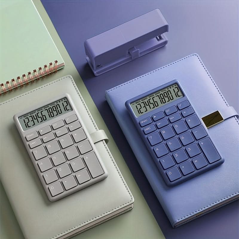Compact Design Portable 12-Digit Desktop Calculator with Large Buttons