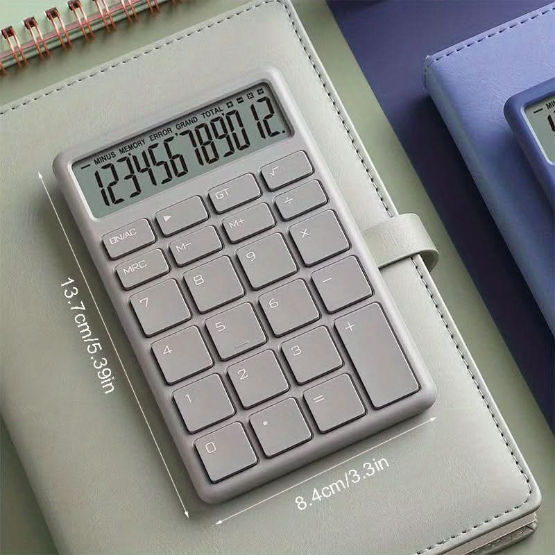 Compact Design Portable 12-Digit Desktop Calculator with Large Buttons