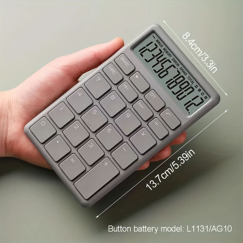 Compact Design Portable 12-Digit Desktop Calculator with Large Buttons