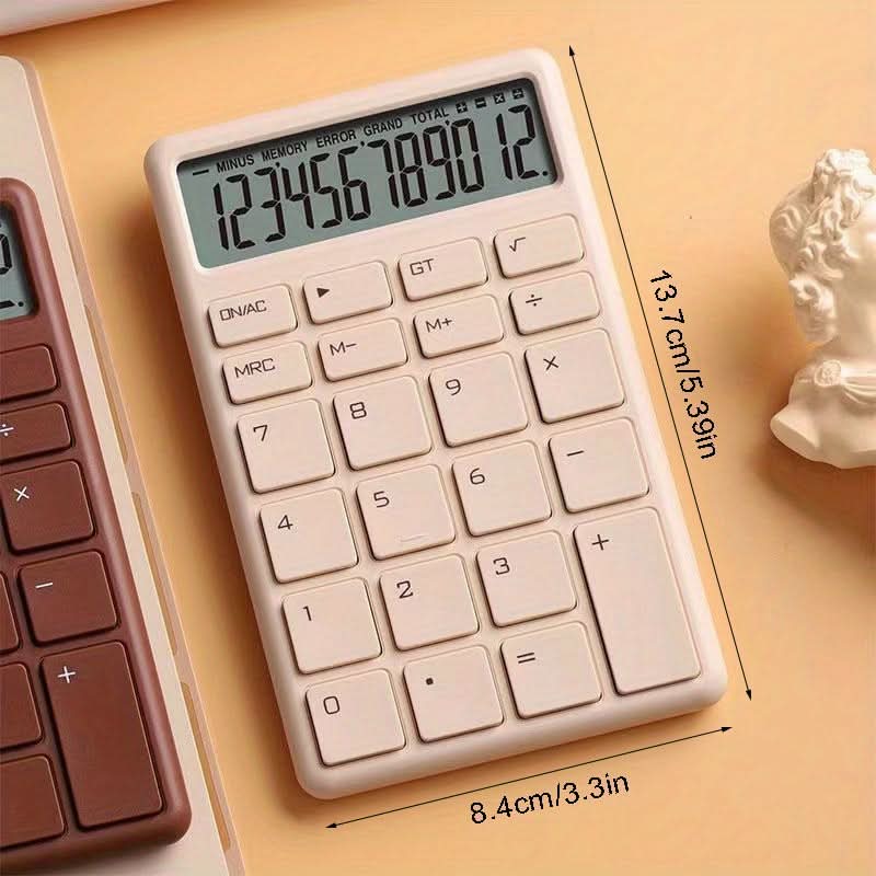 Compact Design Portable 12-Digit Desktop Calculator with Large Buttons