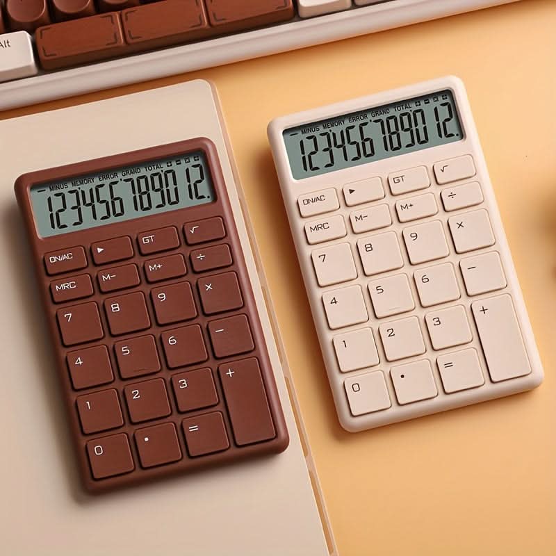 Compact Design Portable 12-Digit Desktop Calculator with Large Buttons