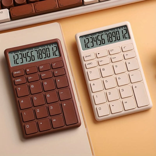 Compact Design Portable 12-Digit Desktop Calculator with Large Buttons