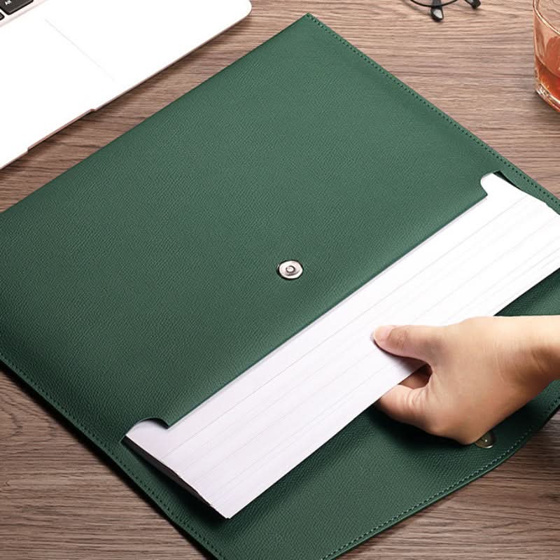 Premium Faux Leather A4 Document Storage Bag