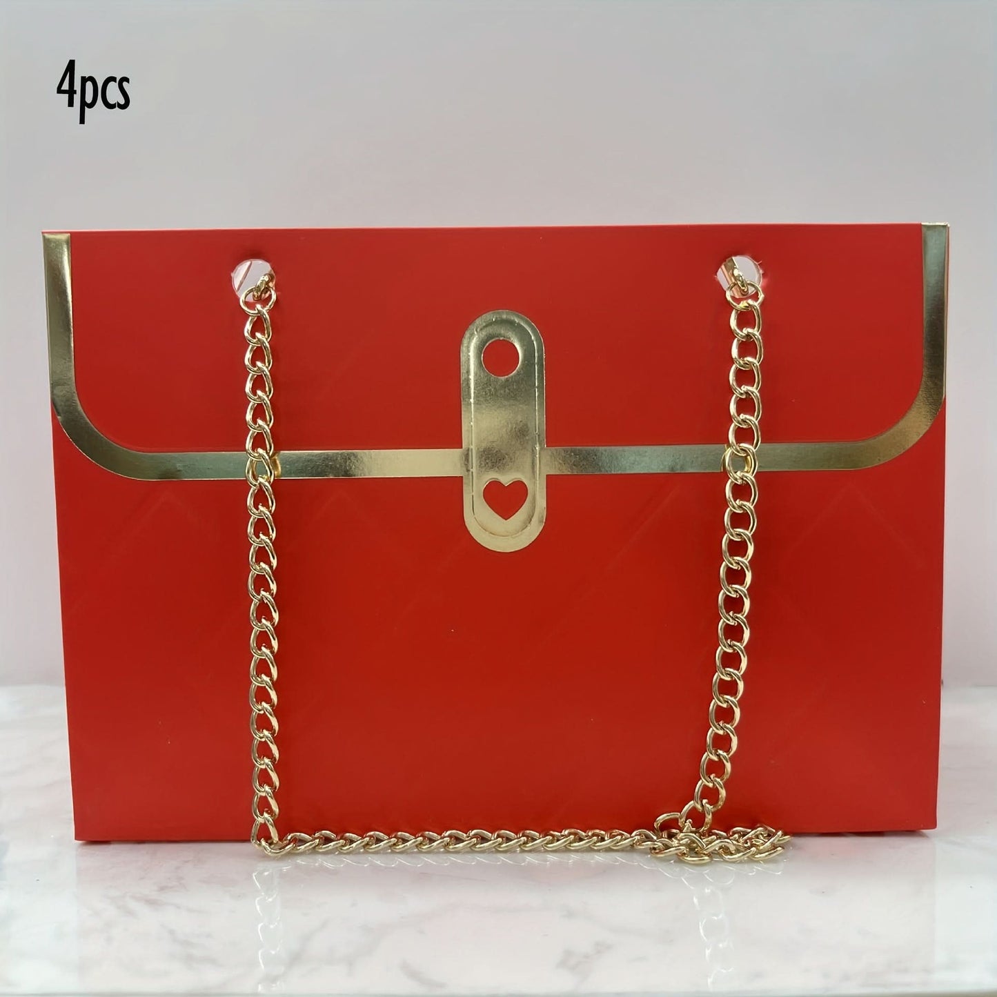 4-Pack Water-Resistant Paper Gift Bags with Sturdy Handles