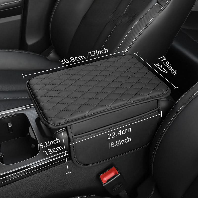 PU Leather Car Armrest Pad with Storage