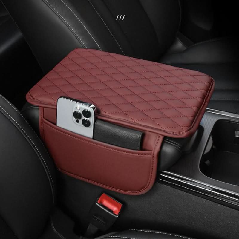 PU Leather Car Armrest Pad with Storage