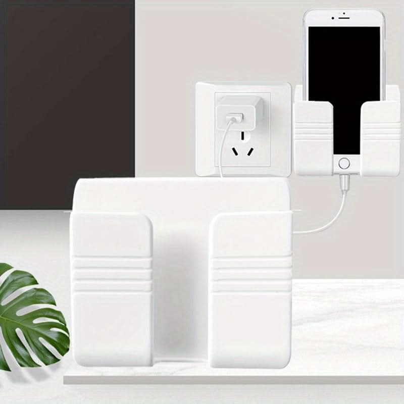 Wall-Mounted Mobile Phone Holder & Charging Stand - Punch-Free Organizer