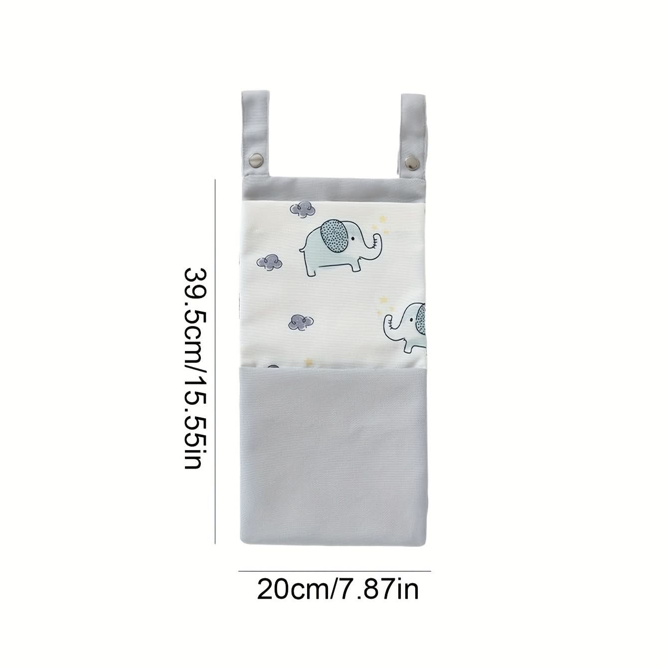 Small Elephant Diaper Storage Bag – Multifunctional Stroller Hanging Organizer