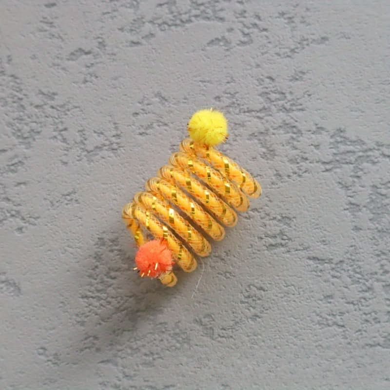4-Pack Colorful Spring Cat Toys – Interactive