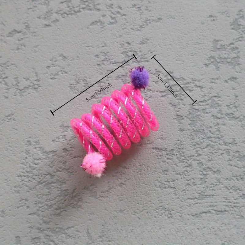 4-Pack Colorful Spring Cat Toys – Interactive