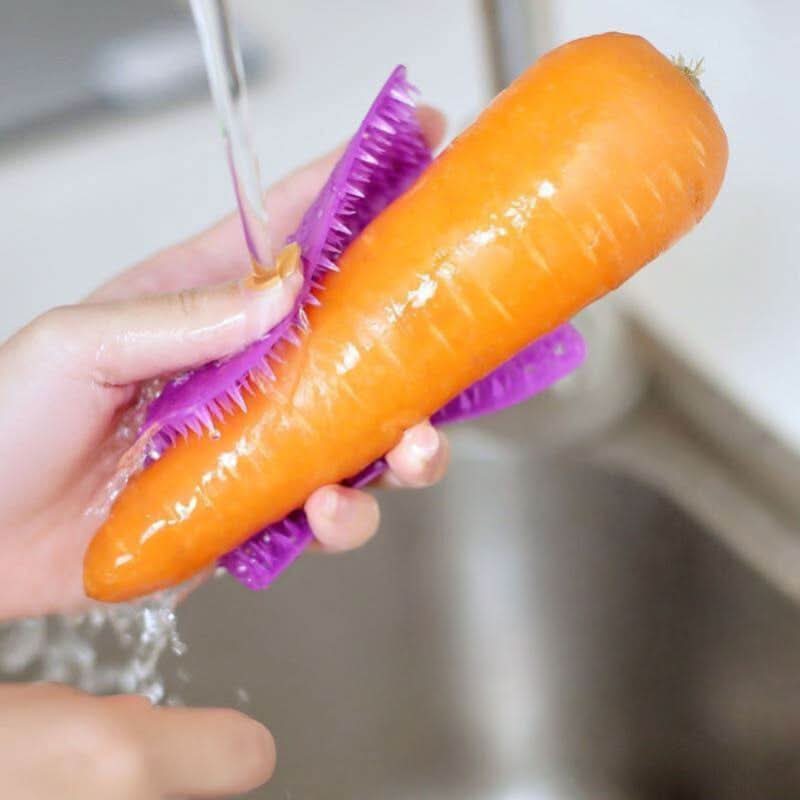 Bendable Vegetable Washing Brush – Multi-Functional Fruit & Veggie Cleaning Brush
