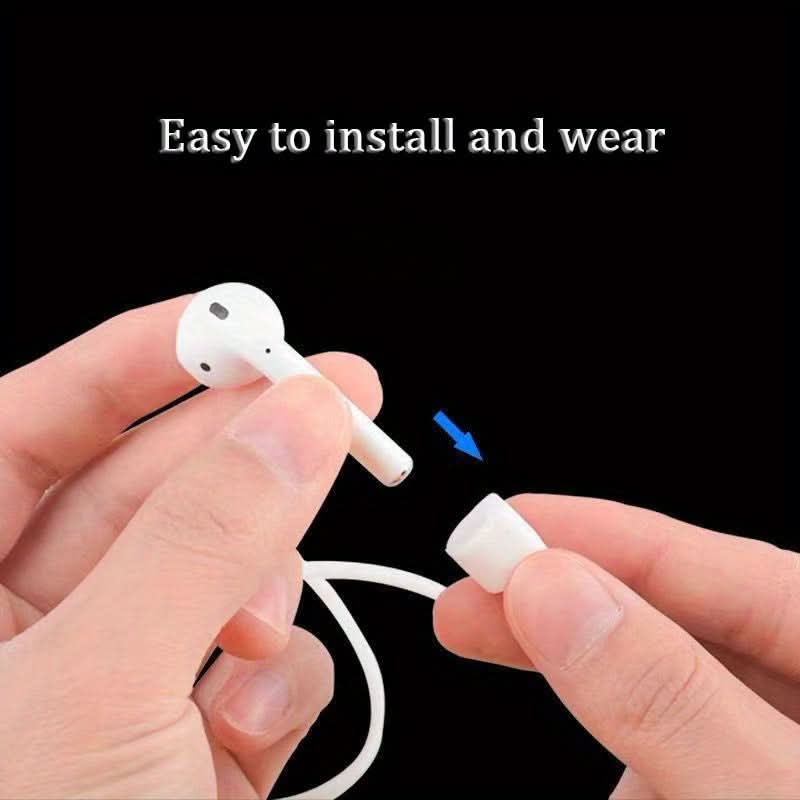 Soft Silicone Wireless Earphone Anti-Loss Straps (Pack of 2)