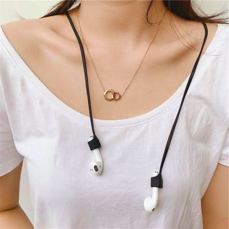 Soft Silicone Wireless Earphone Anti-Loss Straps (Pack of 2)
