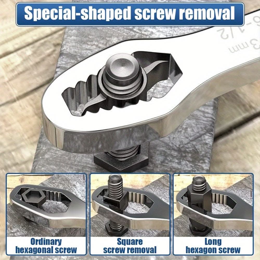Double End Multifunctional Universal Wrench for Easy Repairs