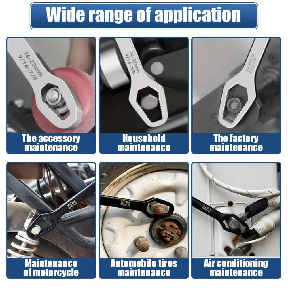 Double End Multifunctional Universal Wrench for Easy Repairs