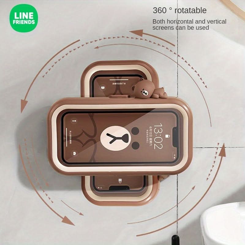 360° Rotatable Wall-Mounted Shower Phone Holder