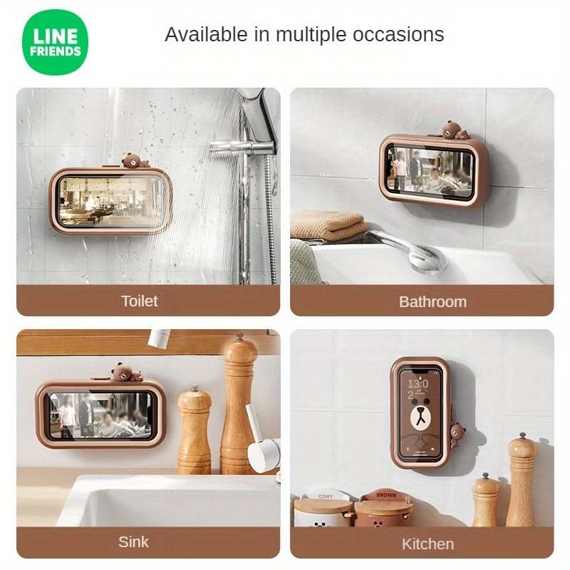 360° Rotatable Wall-Mounted Shower Phone Holder