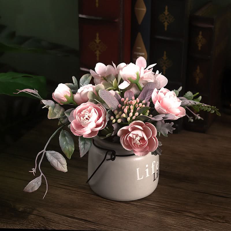 Nordic Inspired Hydrangea Ceramic Potted Artificial Flower