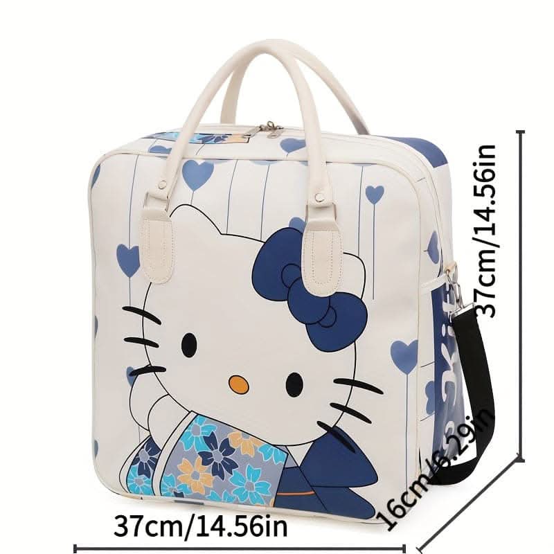 Hello Kitty Travel  Bag with Large  Kawaii Cartoon Print