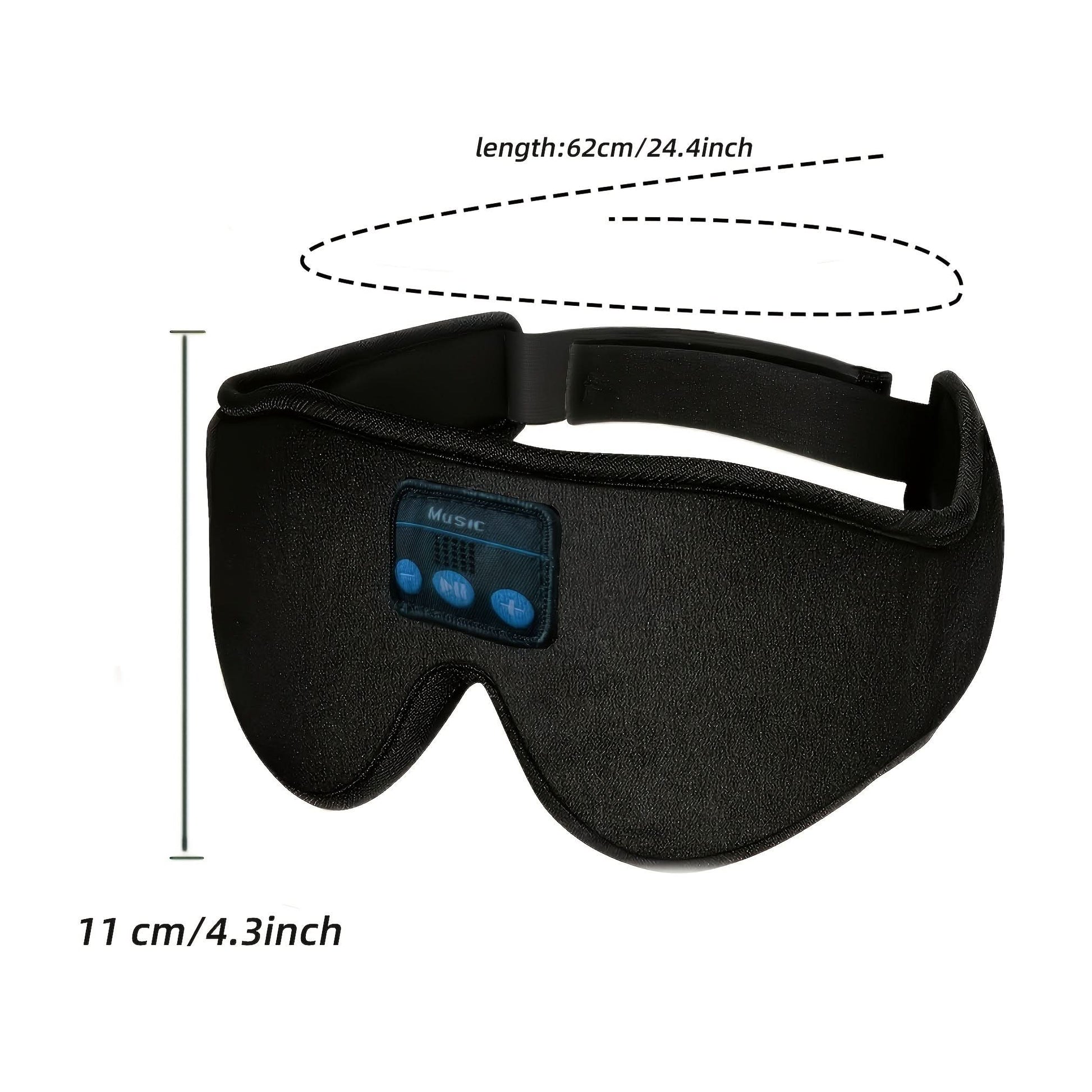 3D Sleep Mask with Wireless Headphones for Comfort