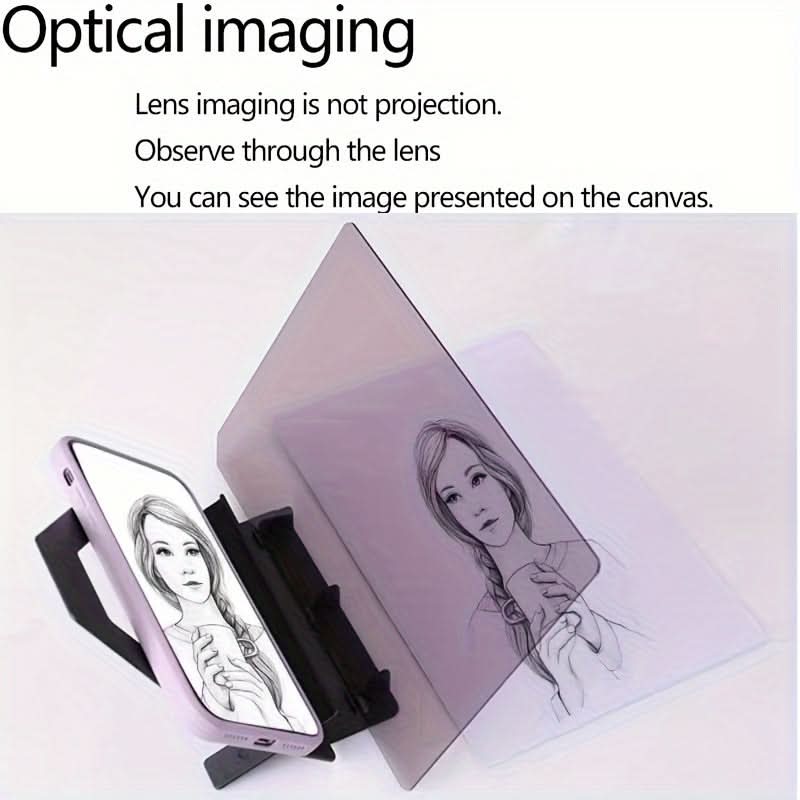 Creative Drawing & Sketching Tool Set with Projection Board - Phone & Tablet Compatible