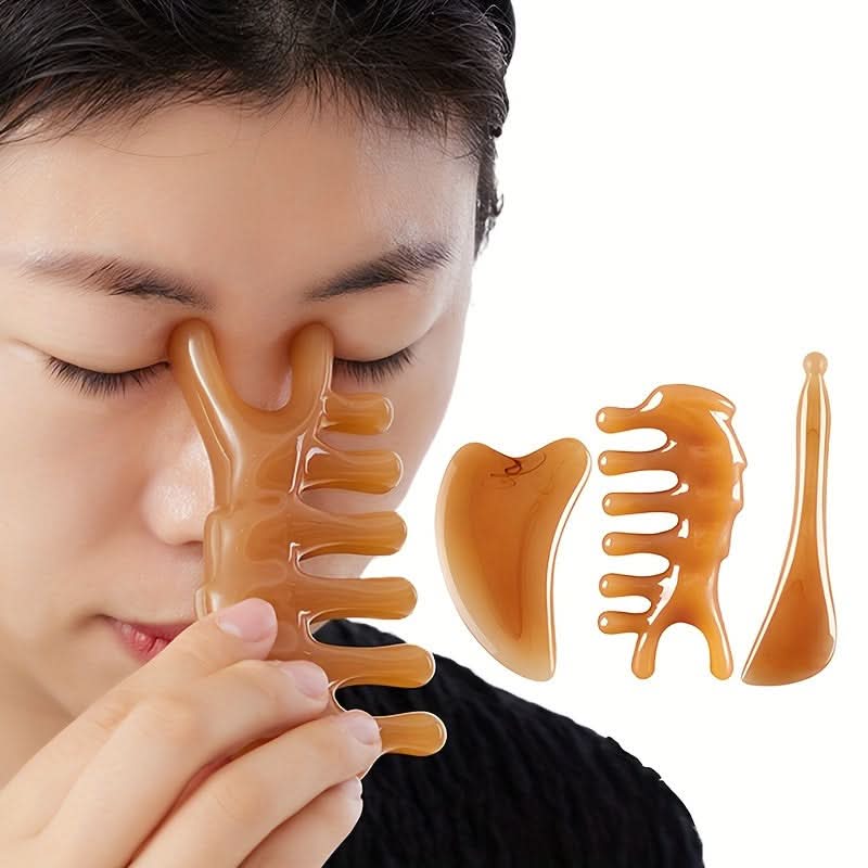 3-Piece Gua Sha Massage Tool Set - Facial & Body Care