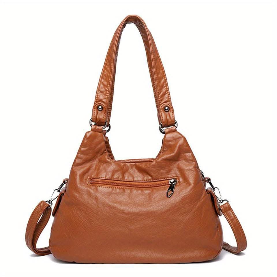 Women's Luxury PU Leather Handbag With Multiple Pockets For Daily Use