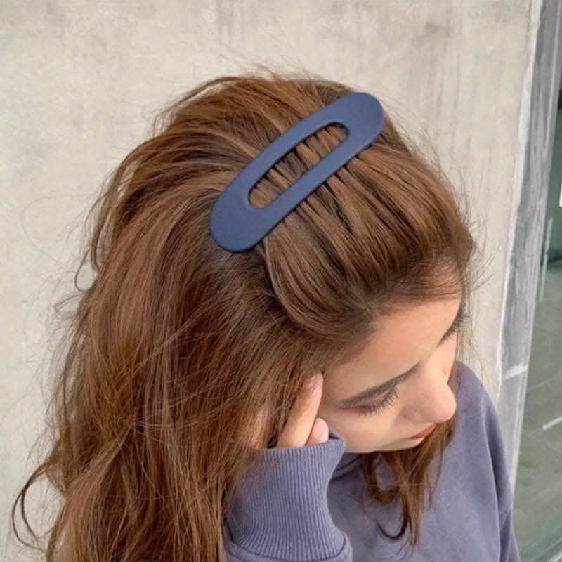Solid Color Rectangular Hair Grab Clip – Non-Slip Ponytail Holder