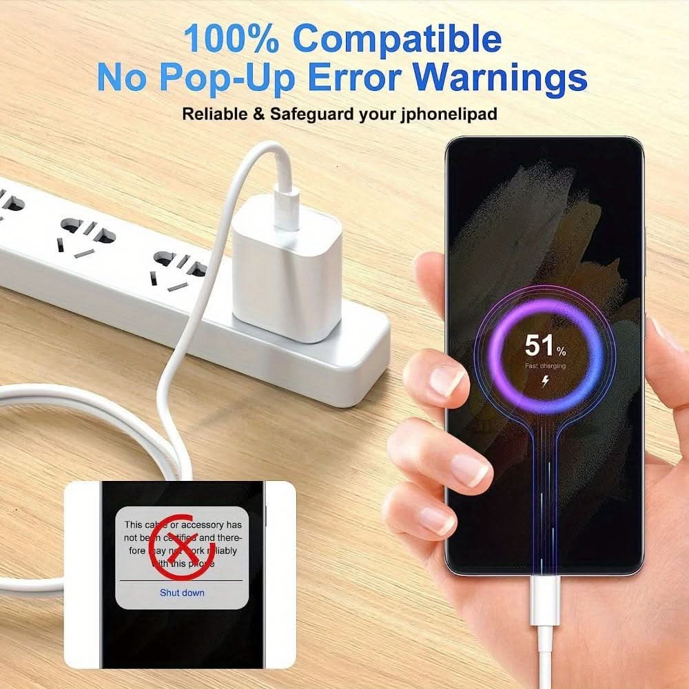 3-Pack 100W Fast USB C Charging Cable