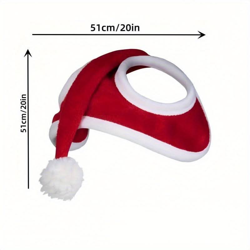 Red Santa Hat for Horses – Fleece-Trimmed