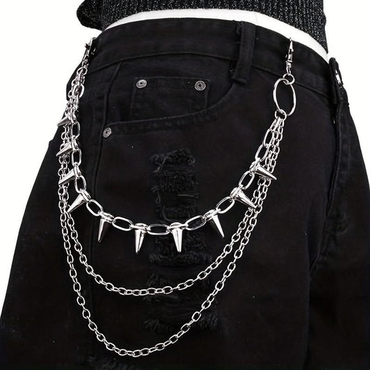 Double-Layer Punk Metal Pants Chain Accessory