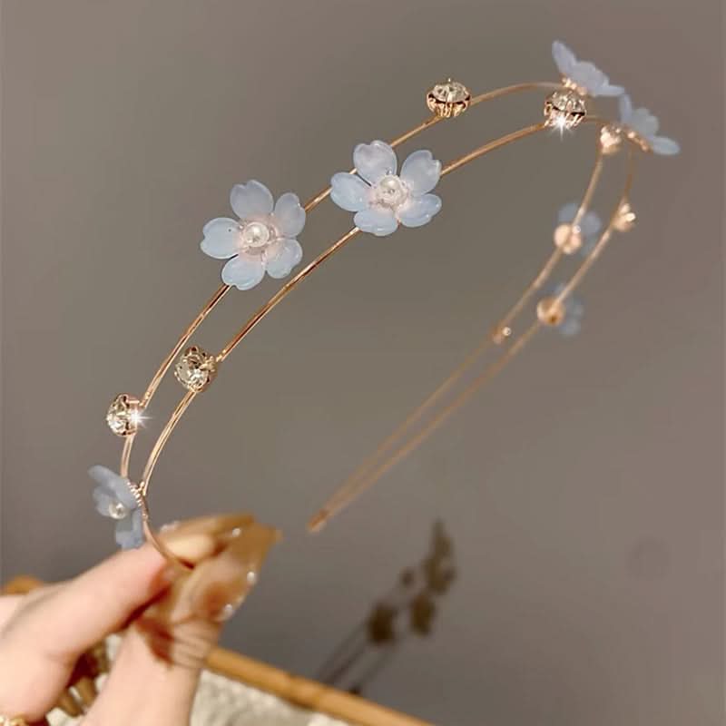 Set of 2 Minimalist Zinc Alloy Floral Hairbands