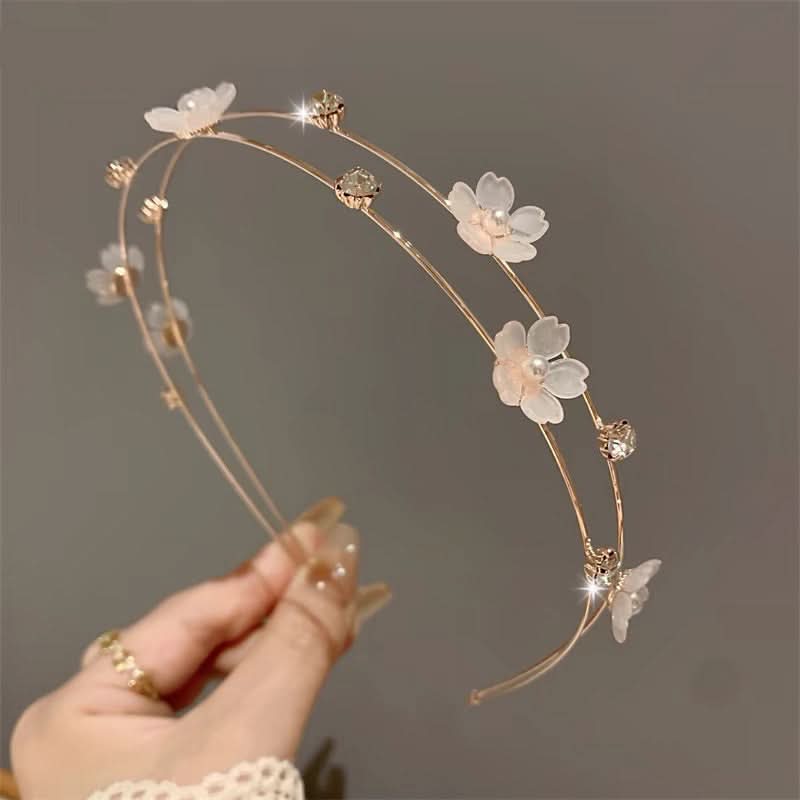 Set of 2 Minimalist Zinc Alloy Floral Hairbands