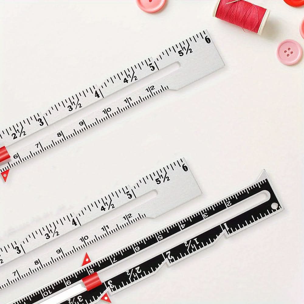 Versatile Metal Sewing Gauge for Precision Measuring