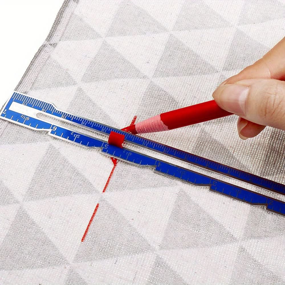 Versatile Metal Sewing Gauge for Precision Measuring